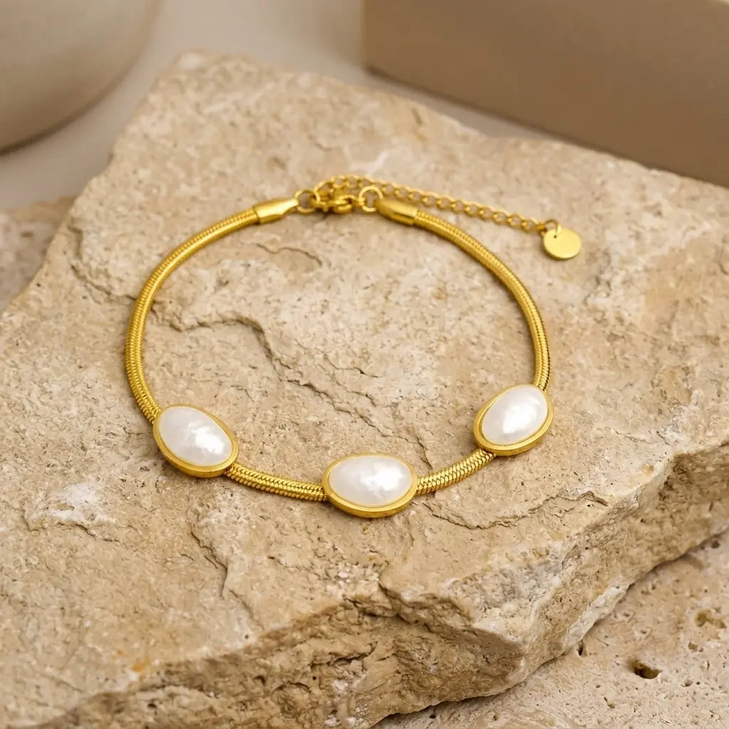 White Stone Bracelet