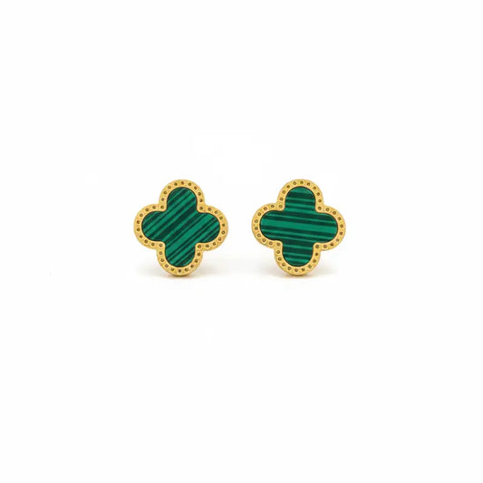 1000011273 - Green clover earrings - My Store